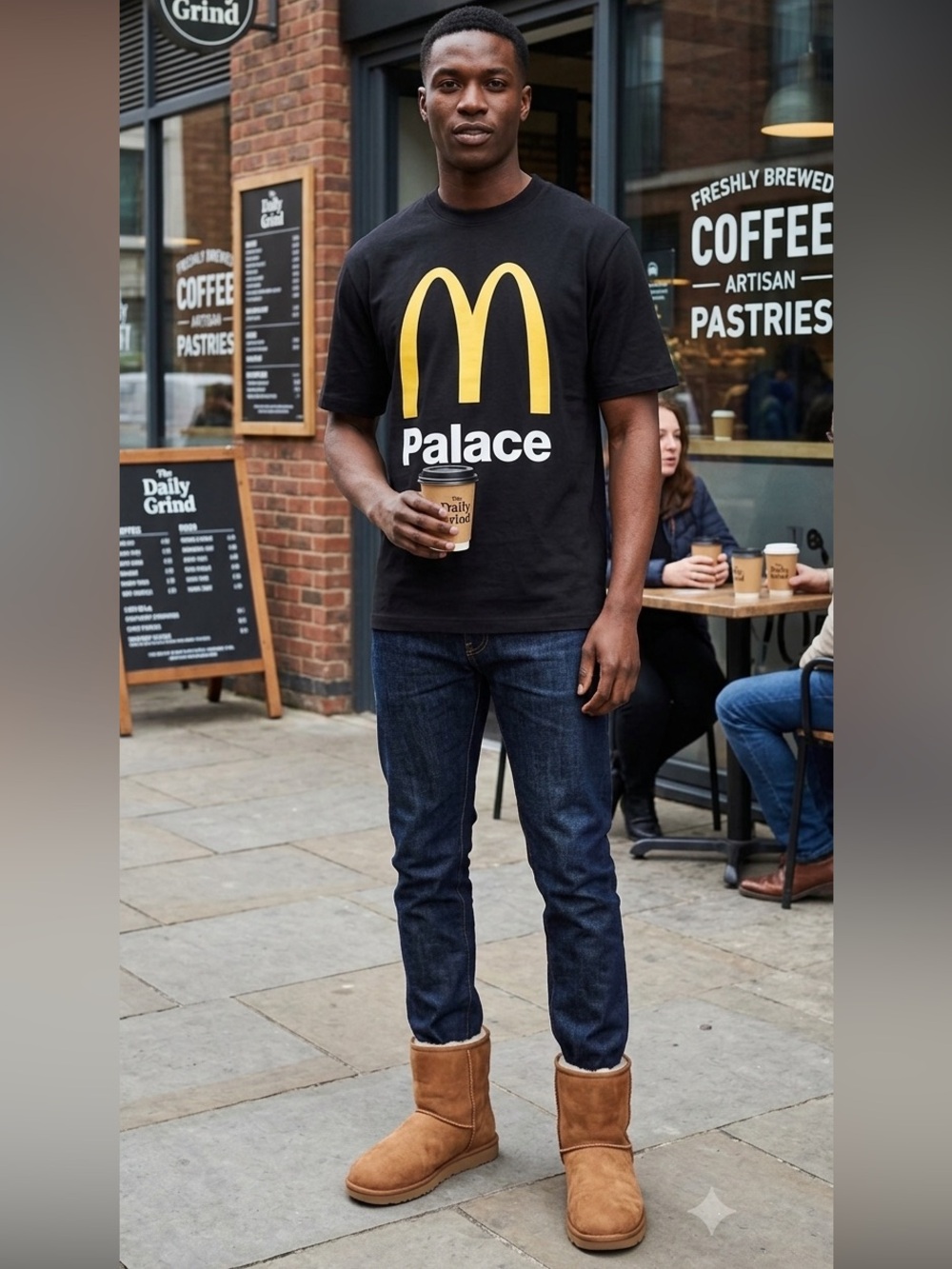 Palace x McDonald's Logo T-Shirt 'Black' New in original poly small men